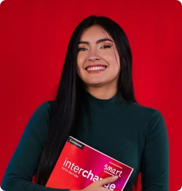 Estudiante en curso presencial de inglés